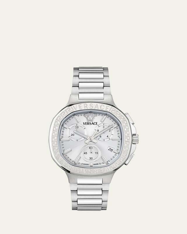 V-Chrono Square 40mm Stainless Steel Bracelet Watch